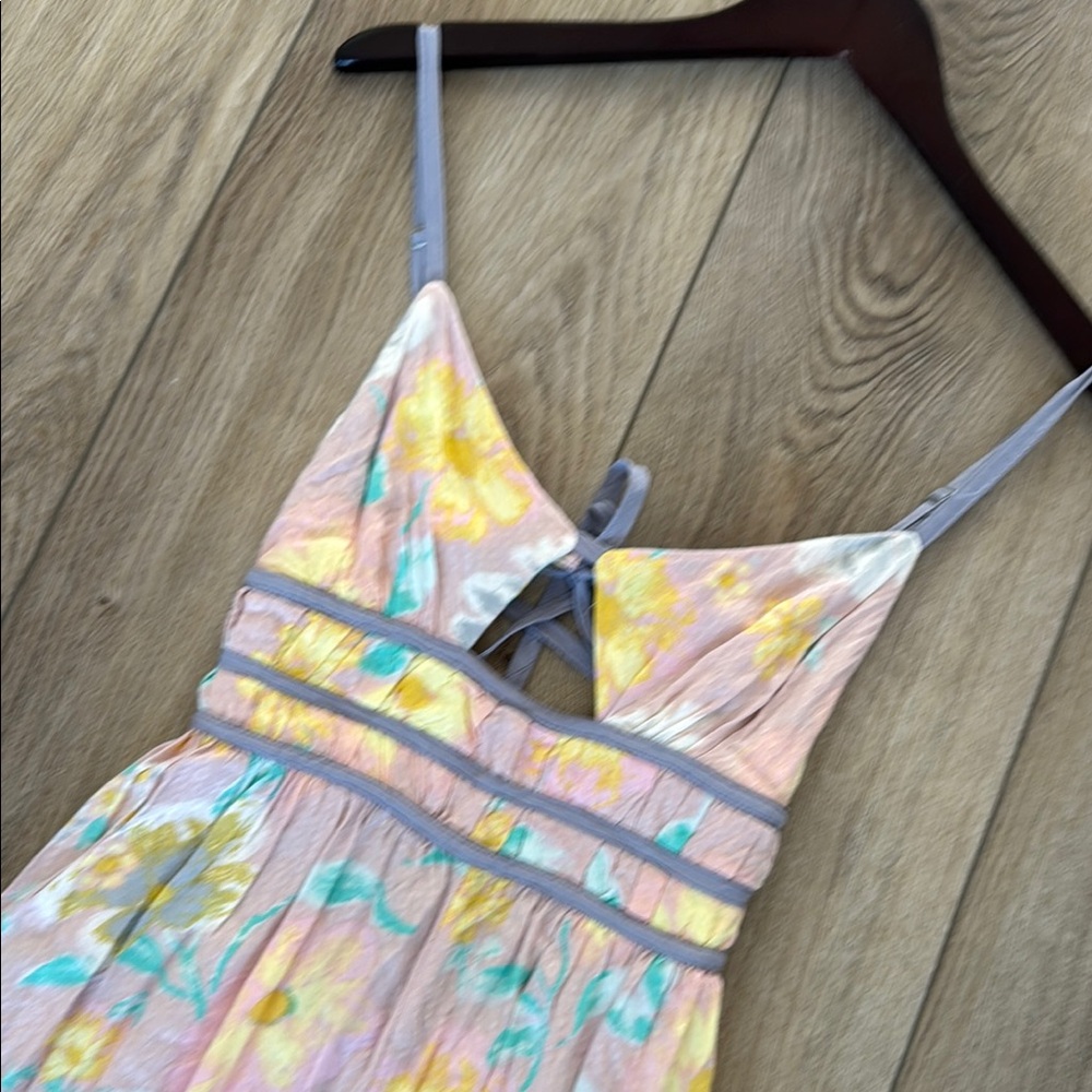 Free People Wisteria Maxi Floral Pastel Maxi Dress - Small - Picture 7 of 11